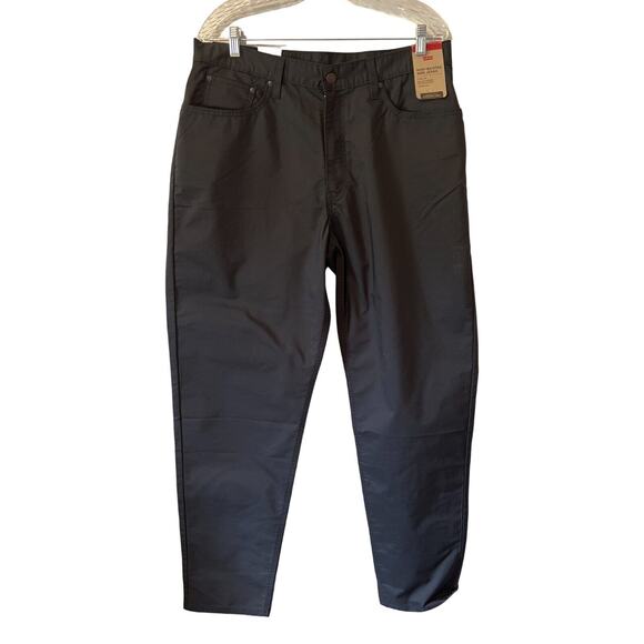 Levis Womens Casual Pants Size 33 Black Twill Pockets High Rise Mom Straight NWT - Picture 1 of 8